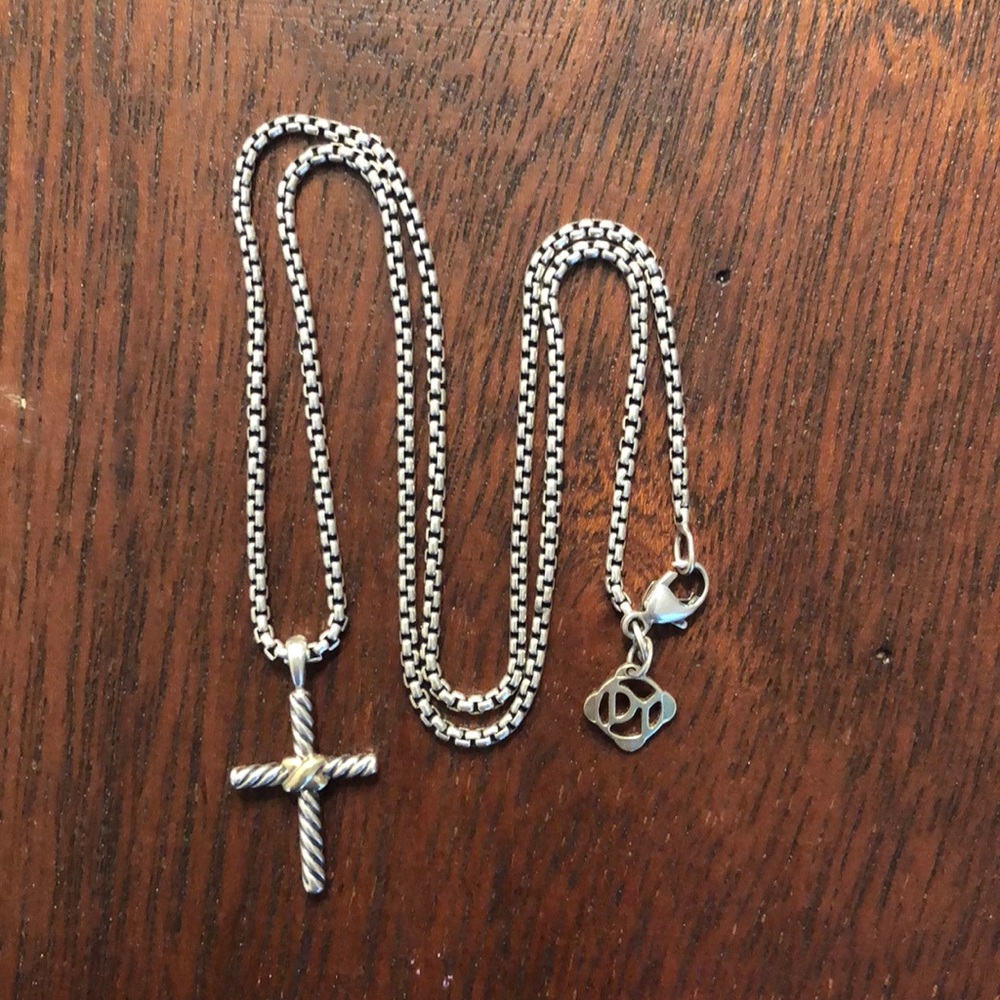 ✨ David Yurman Petite X Cross with Gold ✨
